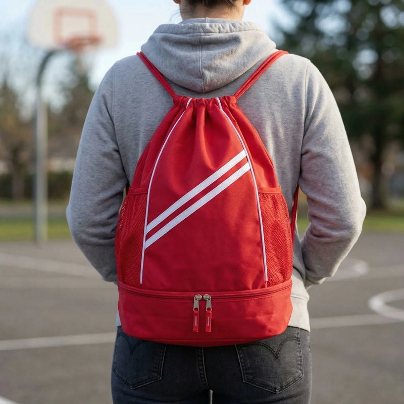 Drawstring Sports Backpack With Wet Compartment -  Zyphoar