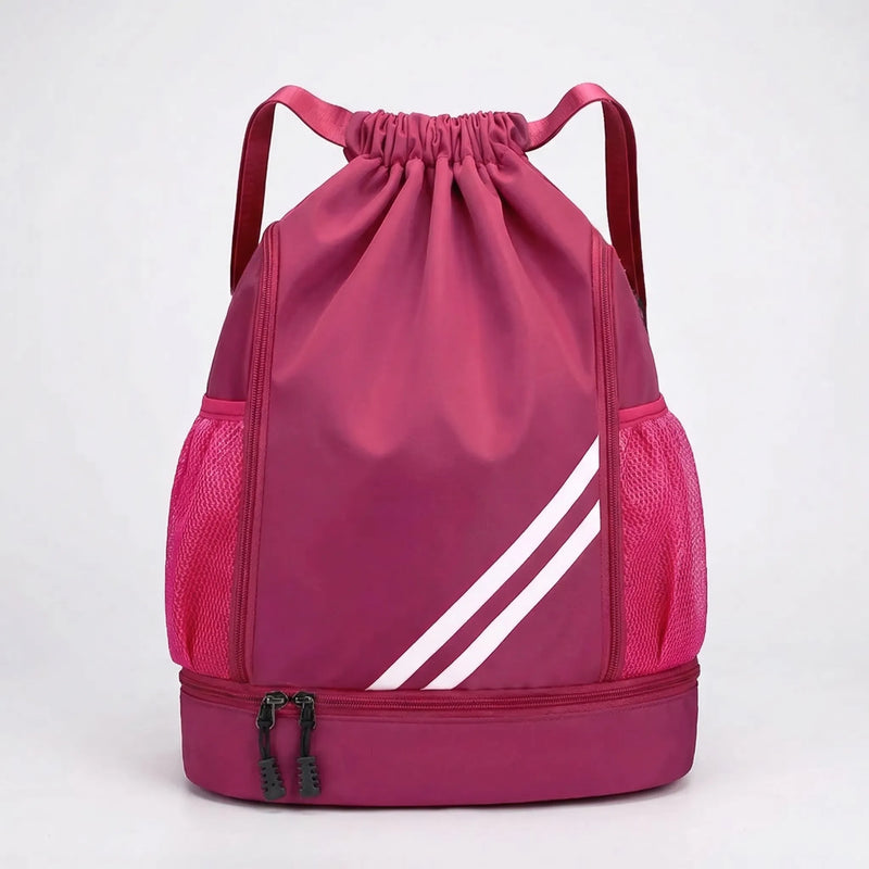 Drawstring Sports Backpack With Wet Compartment -  Zyphoar