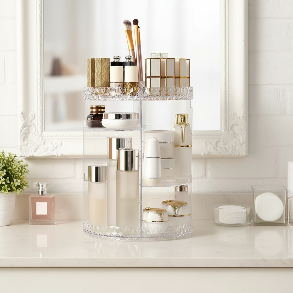 Rotating | Acrylic organizer | Bathroom | Storage | Practical | Modern ...