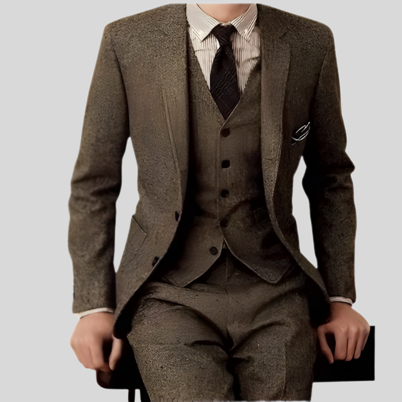 Dreiteiliger Slim-Fit-Anzug - Ansgar