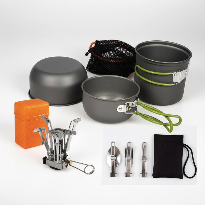 Dreiteiliges Camping Kochset - CampSavor