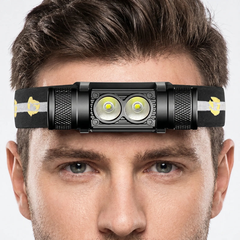 Dual-LED Rechargeable Head Torch -  Blazefront