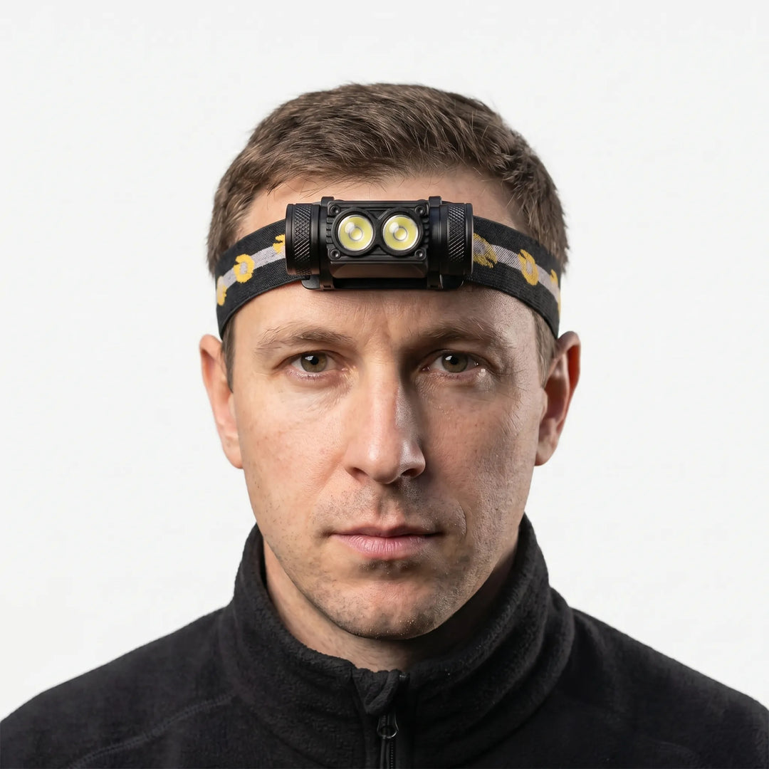 Dual-LED Rechargeable Head Torch -  Blazefront