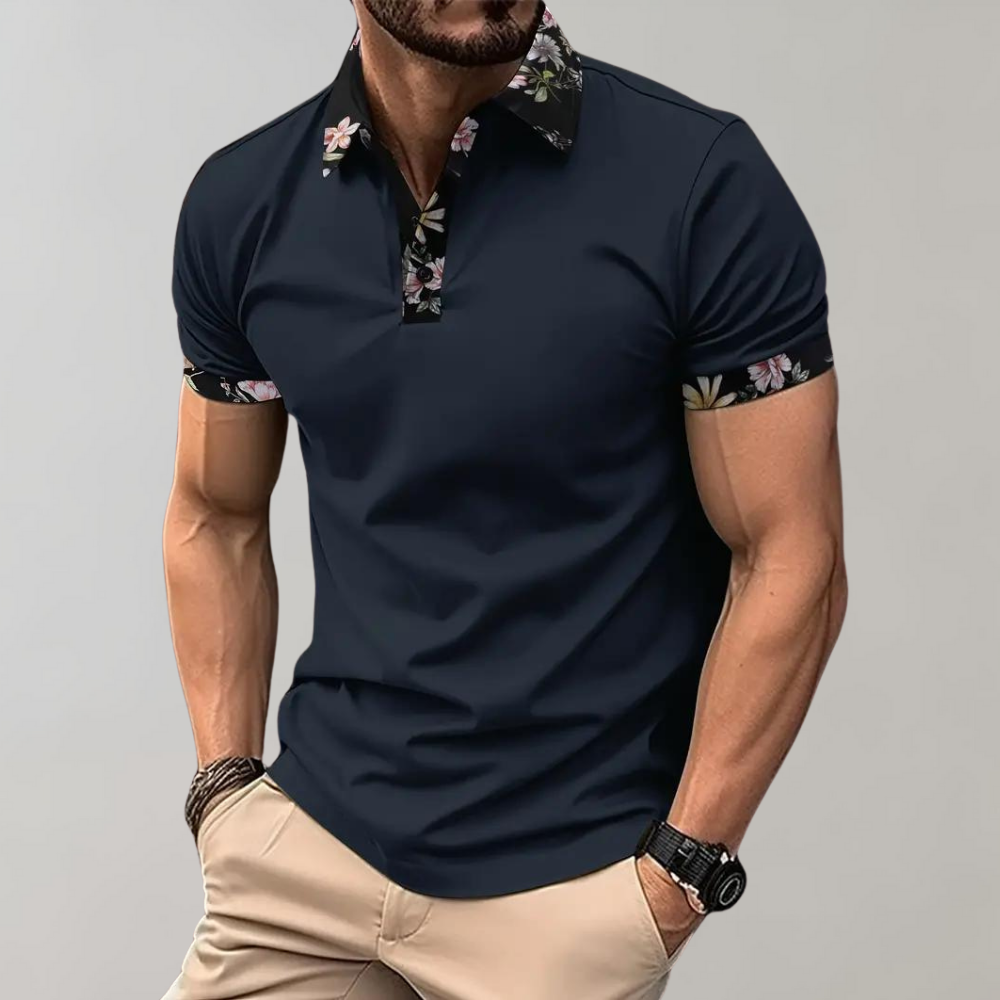 Herren-Poloshirt mit dezentem Druck - Noah