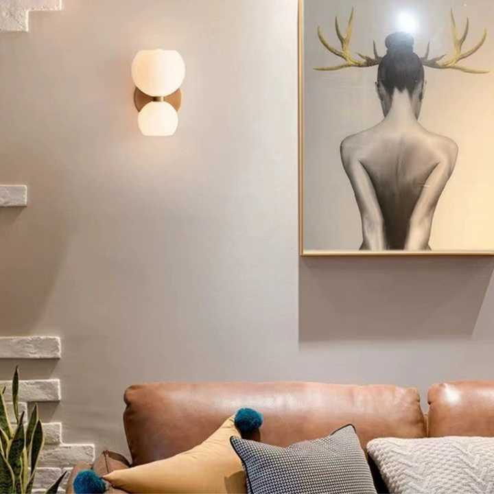 Minimalistische doppelte LED-Wandleuchte – Lumis Duo