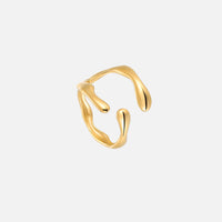 Drift Adjustable Open Ring – Organic Wave Design 1