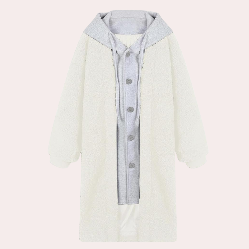 Casual Lange Damesjas met Capuchon - Isla