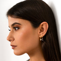 Earrings with Moon and Star - Cosmica