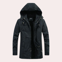 Gefütterte Herren-Winterjacke mit warmer Kapuze - Logan