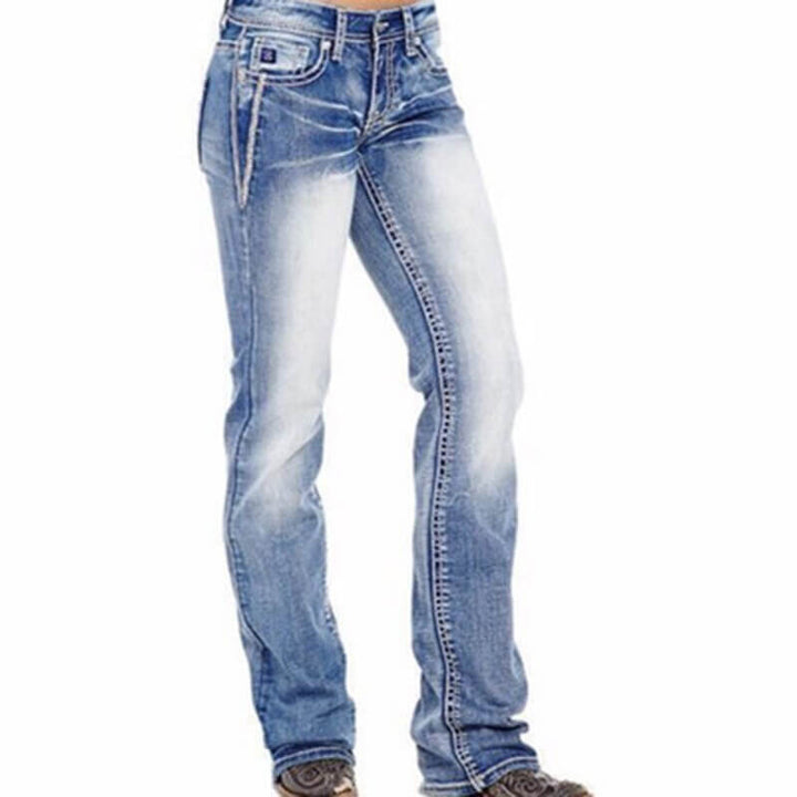Women's Bootcut Jeans with Flag Details – Madison