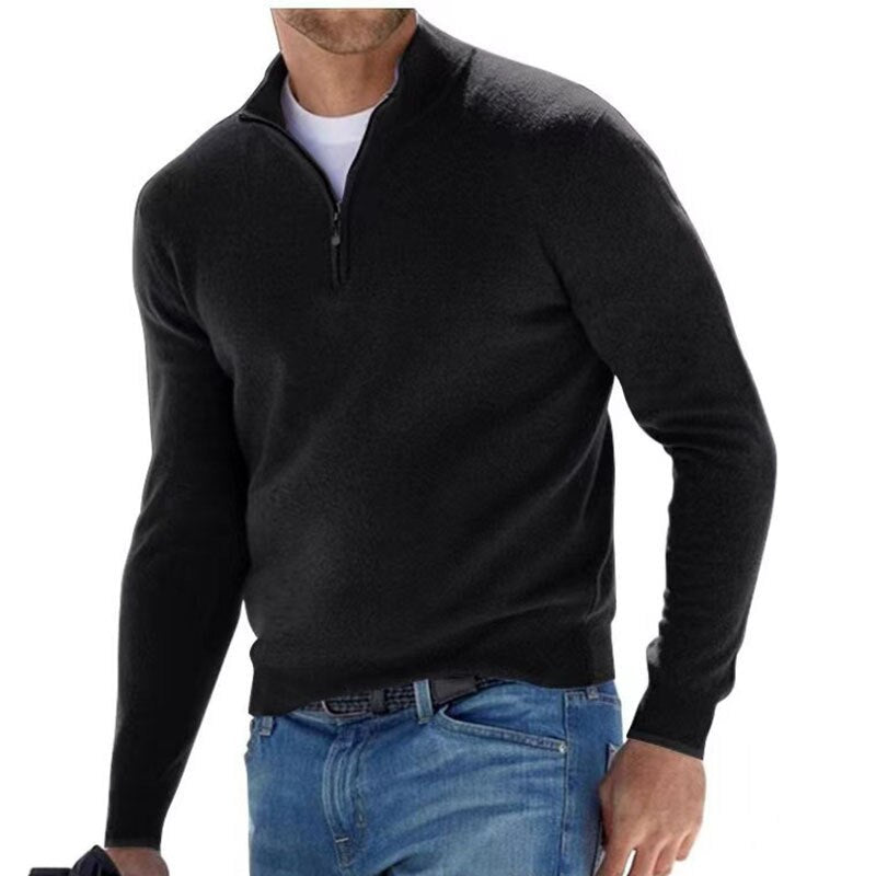 Luxuriöser Herrenpullover mit Reißverschluss - Mason