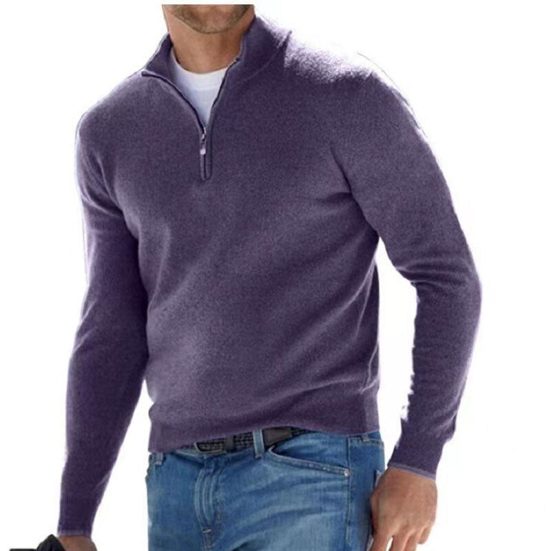 Luxuriöser Herrenpullover mit Reißverschluss - Mason