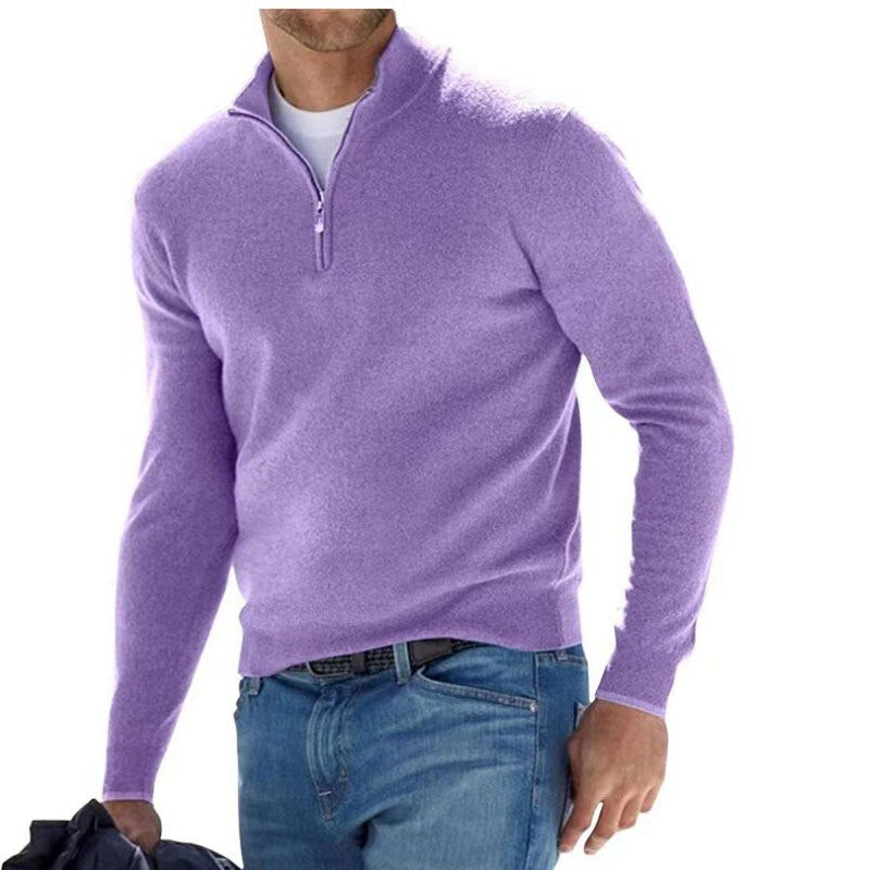Luxuriöser Herrenpullover mit Reißverschluss - Mason