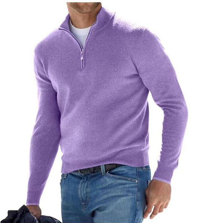 Luxuriöser Herrenpullover mit Reißverschluss - Mason
