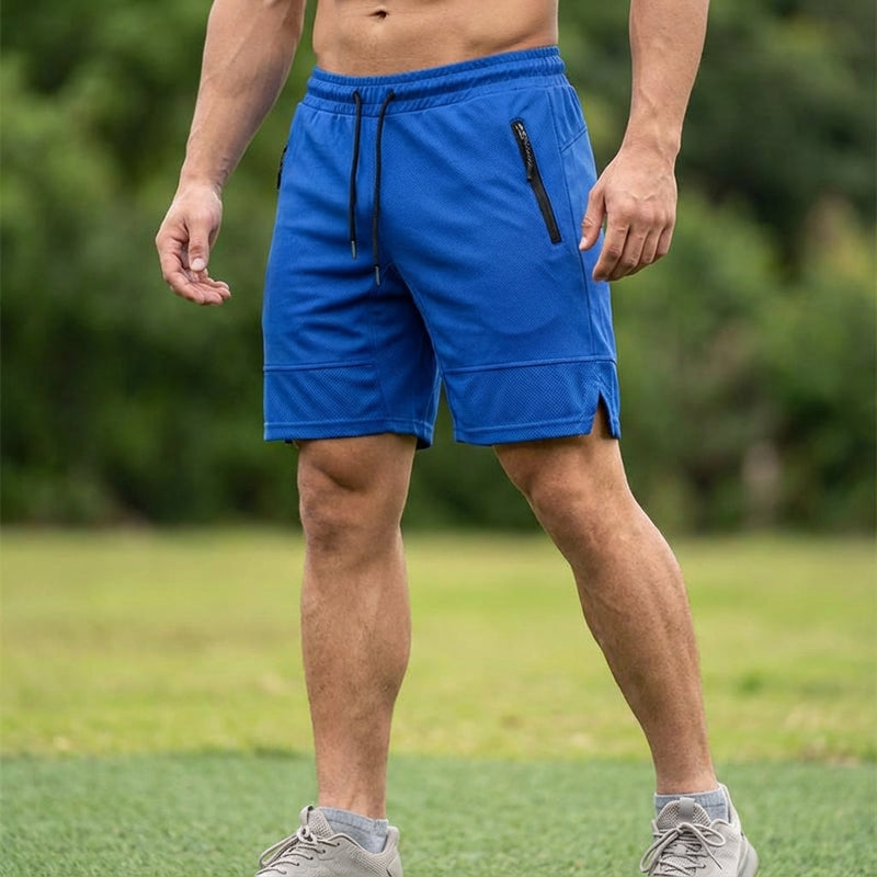 Elastische Fitnessshorts Mit Reißverschluss - Colton