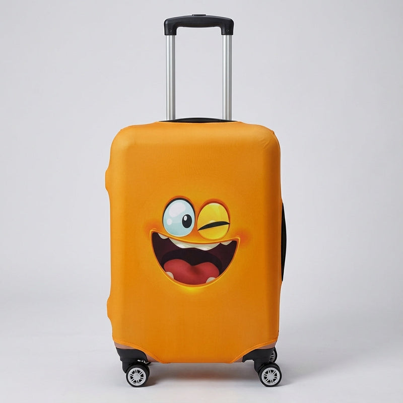 Elastische Bagagehoes Met Print - SmileGuard