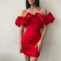 Kleid mit Asymmetrischer Schulterlinie – Elin