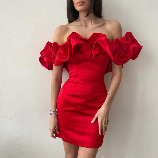 Kleid mit Asymmetrischer Schulterlinie – Elin