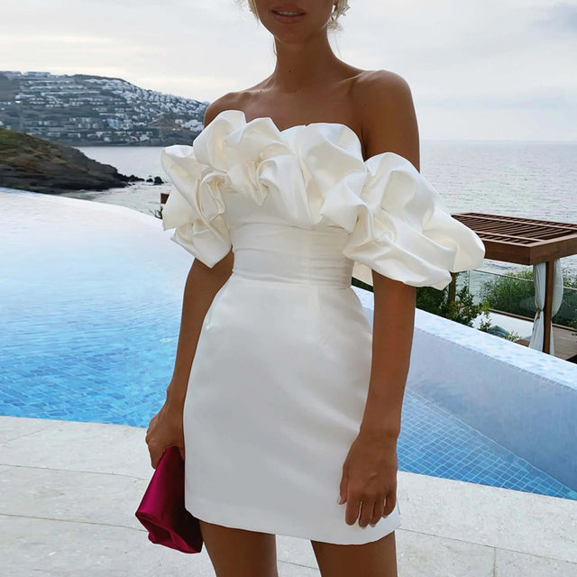 Kleid mit Asymmetrischer Schulterlinie – Elin