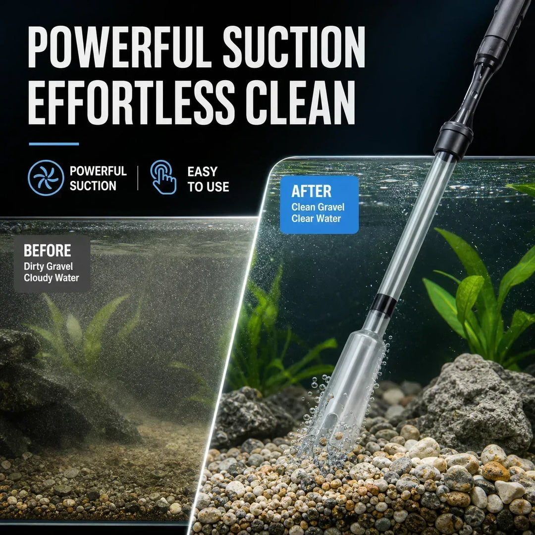 Electric Aquarium Gravel Cleaner - Battery Suction Pump for Water Changes 1