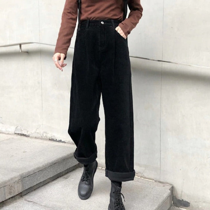 Dames Corduroy Broek met Wijde Pijpen – Emily