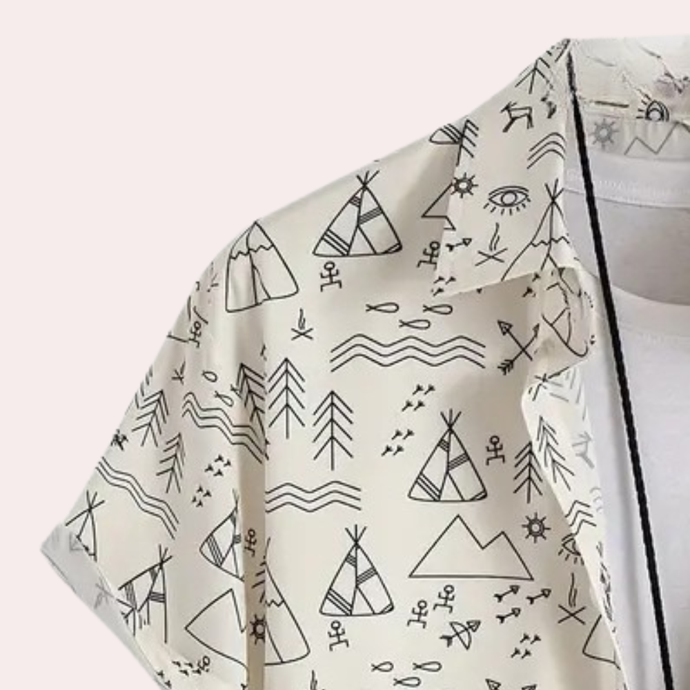 Lässiges Hemd mit Print für Herren - Emilio