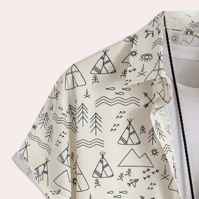 Lässiges Hemd mit Print für Herren - Emilio