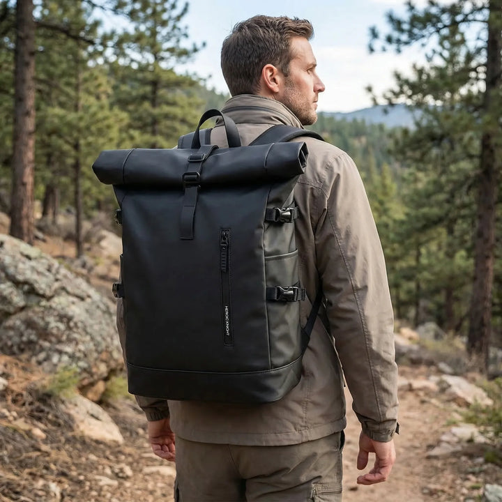 Expandable Roll-Top Travel Rucksack -  Rolamax