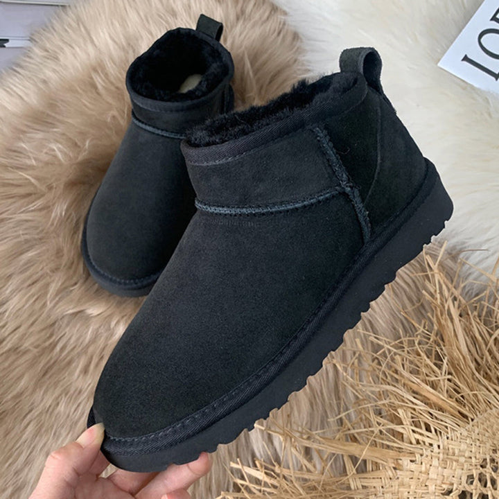 Luxuriöse niedrige Winterstiefel mit Fell - Isabella