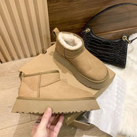 Luxuriöse niedrige Winterstiefel mit Fell - Isabella