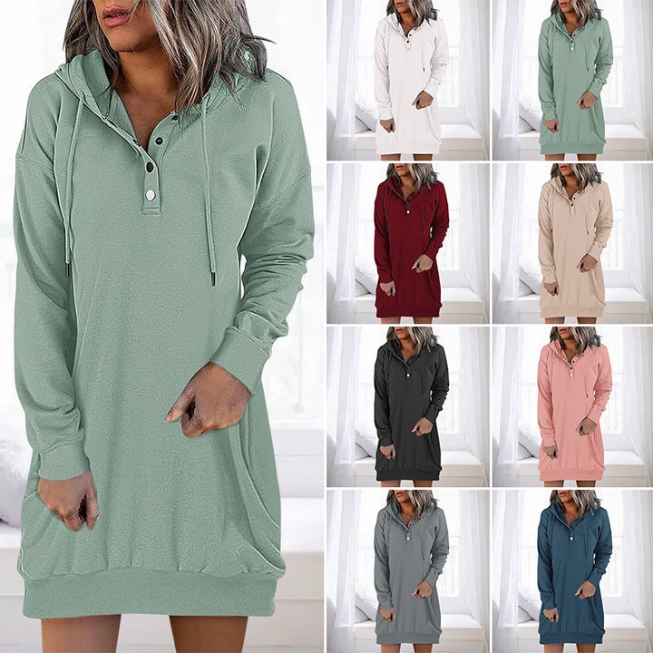 Minimalistische Lange Dames Hoodie – Valeria