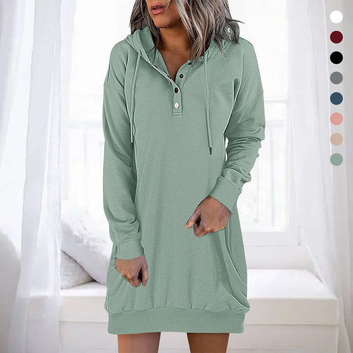 Minimalistische Lange Dames Hoodie – Valeria