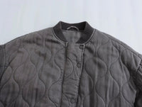 Women's Oversized Gray Bomber Jacket - Alexa