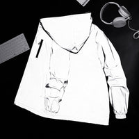 Hochreflektierende und wasserdichte Unisex-Regenjacke - LumiSafe