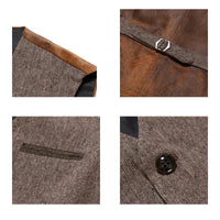 Heren Vintage V-hals Omkeerbaar Vest - Nathan