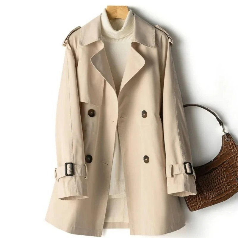 Trendiger Langer Damen-Trenchcoat - Mila