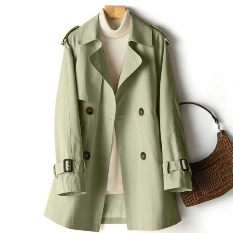 Trendiger Langer Damen-Trenchcoat - Mila