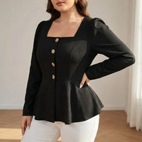 Fitted Peplum Waist Top - Eula