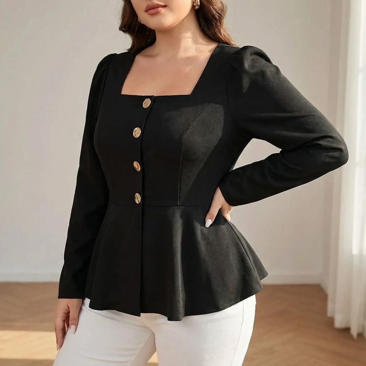 Fitted Peplum Waist Top - Eula