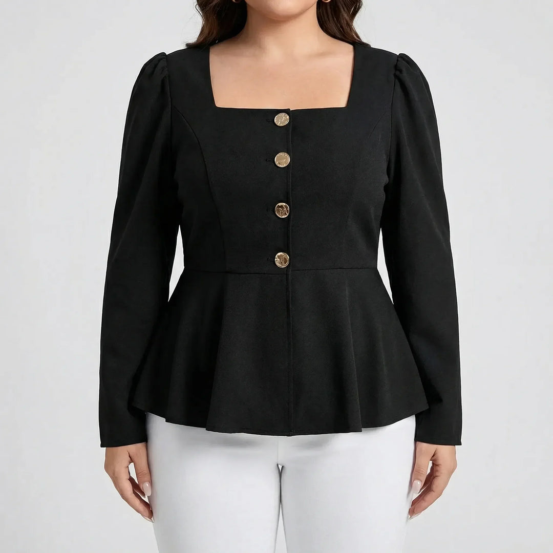 Fitted Peplum Waist Top - Eula