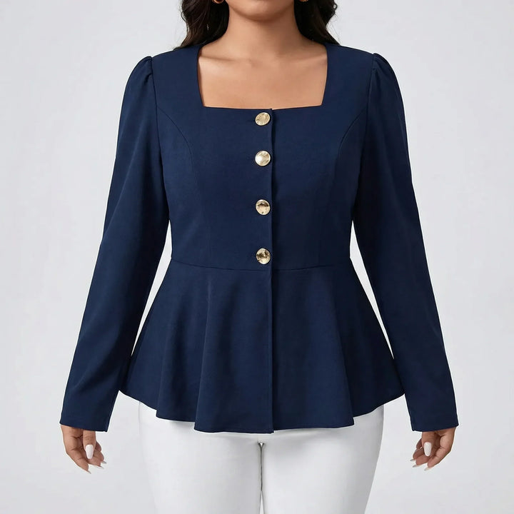 Fitted Peplum Waist Top - Eula