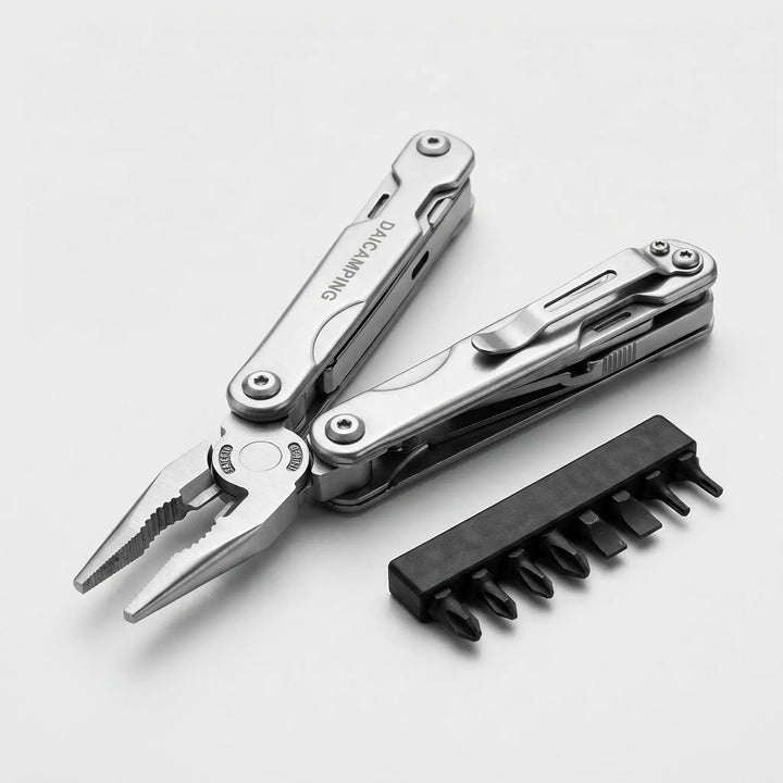 Foldable Multi-Tool With Pliers And Bits -  Clampex