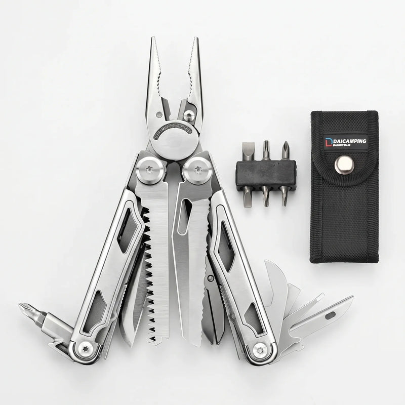 Foldable Multi-Tool With Pliers And Bits -  Clampex
