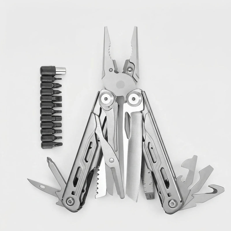 Foldable Multi-Tool With Pliers And Bits -  Clampex