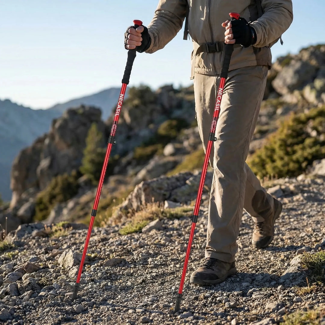 Foldable Telescopic Trekking Pole Set -  Summaris