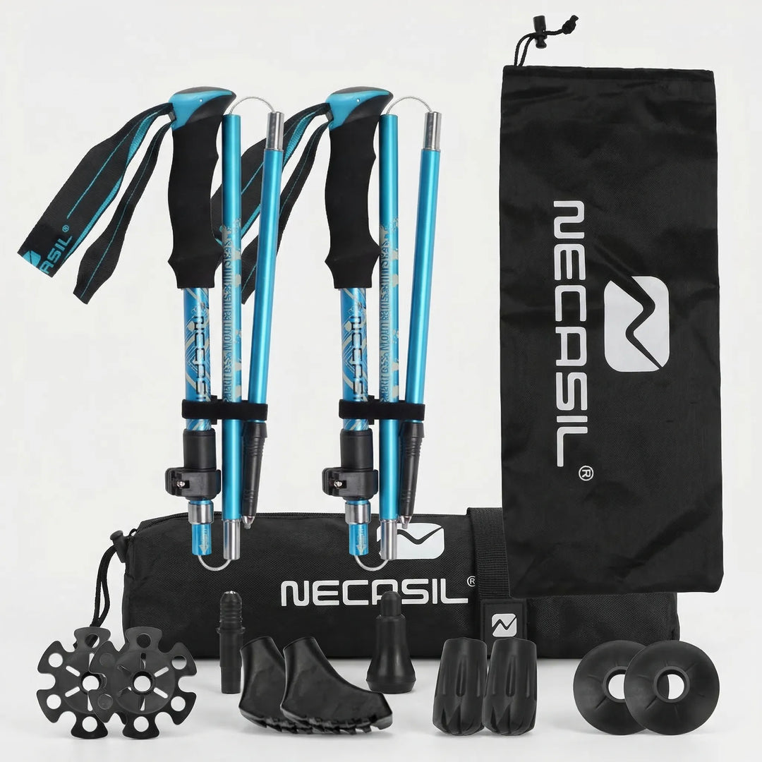 Foldable Telescopic Trekking Pole Set -  Summaris