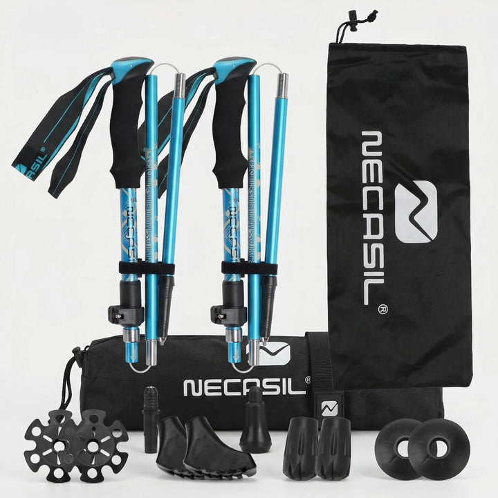 Foldable Telescopic Trekking Pole Set -  Summaris