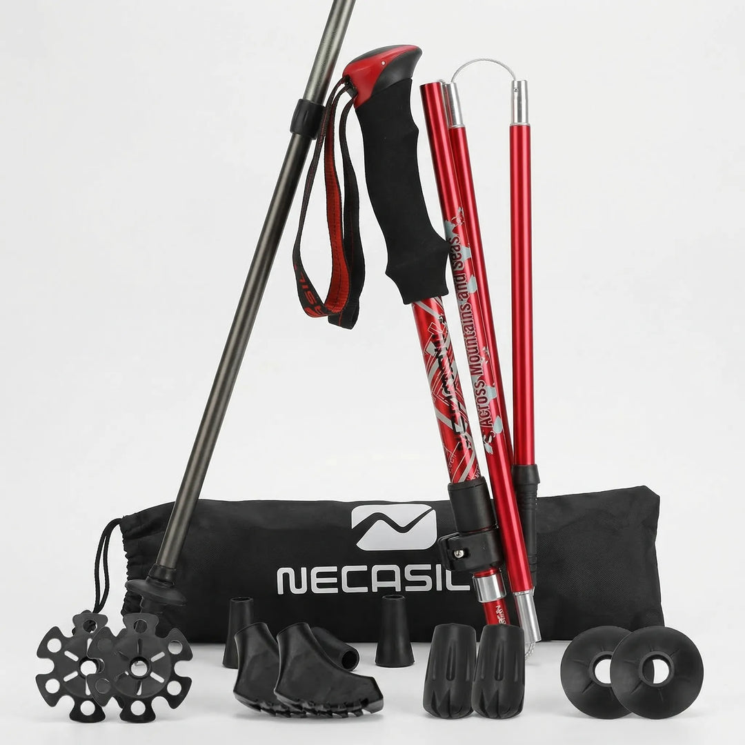 Foldable Telescopic Trekking Pole Set -  Summaris