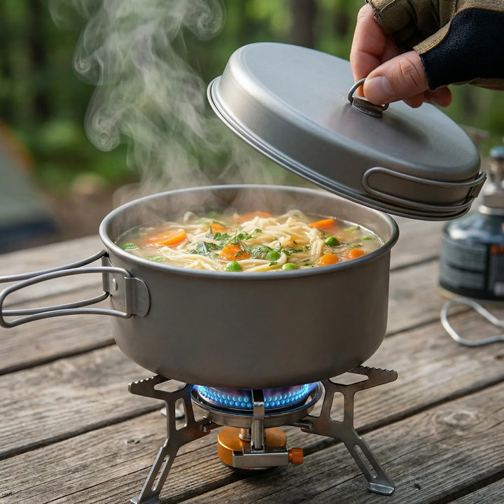 Folding Handle Titanium Cookware Set -  Trekforge