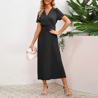 Faltenrock Midi Wickelkleid - Sophie